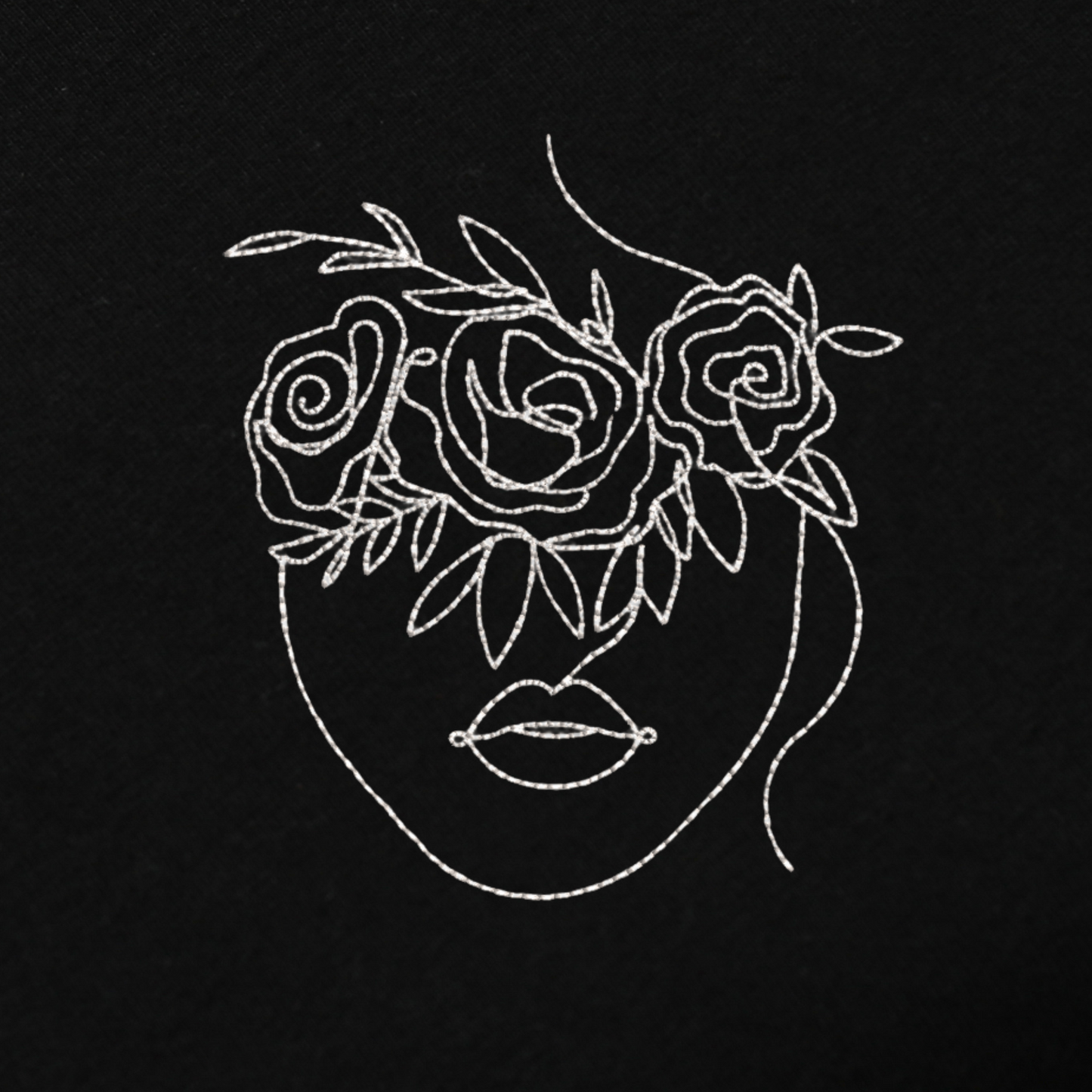 Girl Face Embroidred Unisex Tshirt