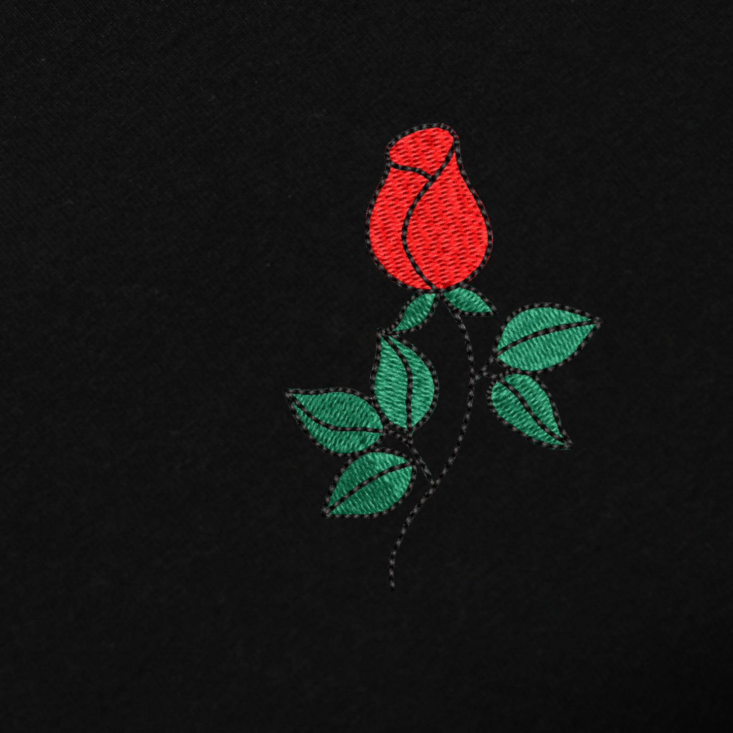 Flower Embroidred Unisex Tshirt