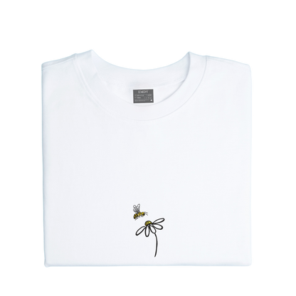 Bee & Flower Embroidred Unisex Tshirt