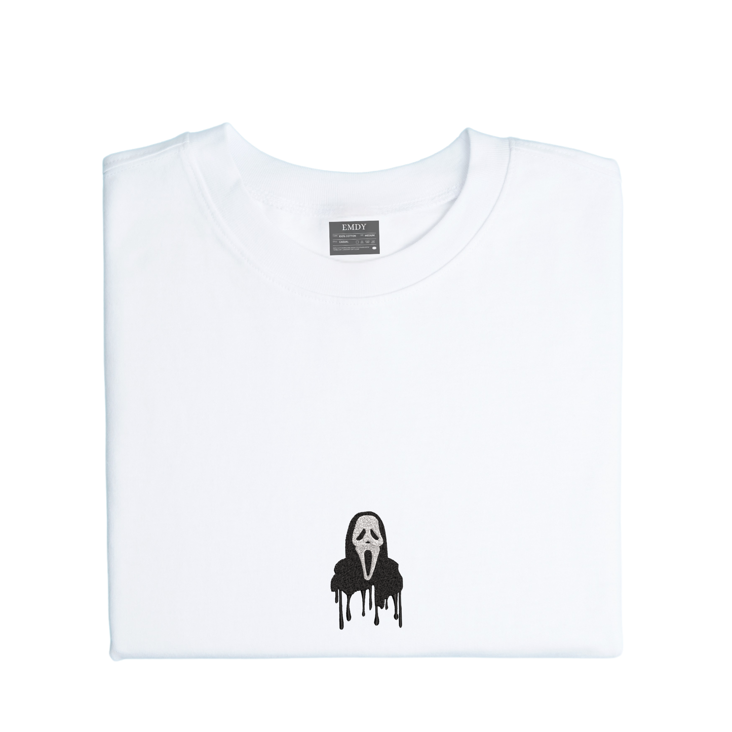 Screaming Ghost Embroidred Unisex Tshirt