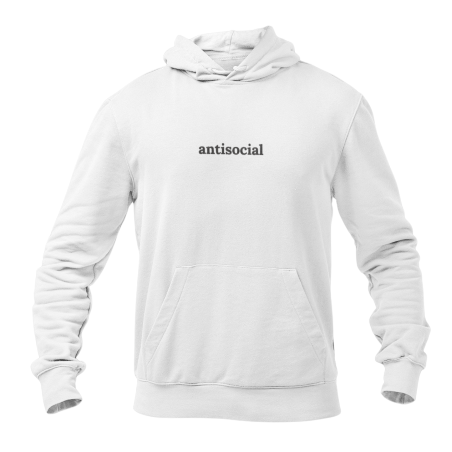 Antisocial Embroidred Unisex Hoodie