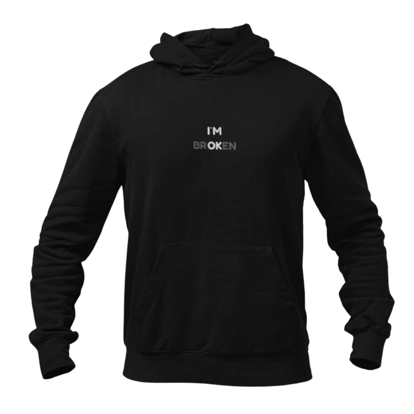 Im Broken Embroidred Unisex Hoodie