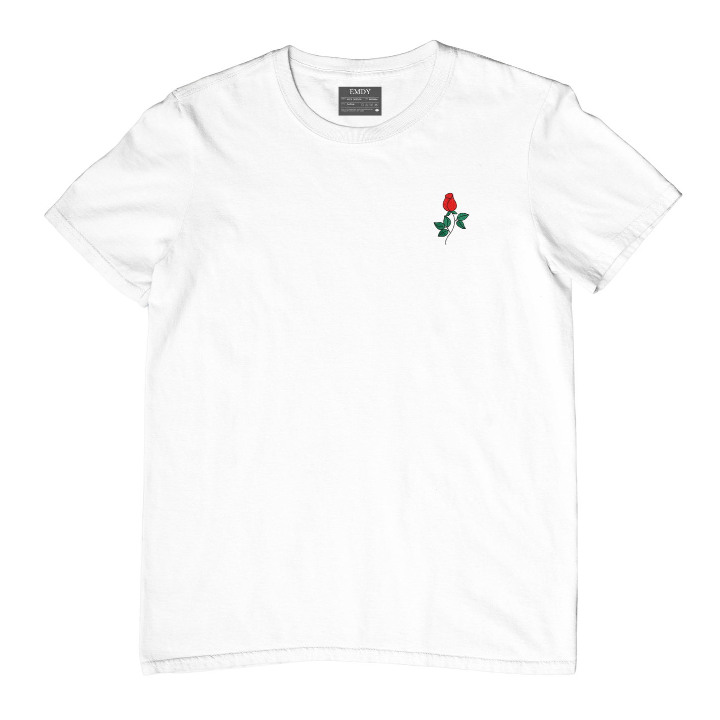 Flower Embroidred Unisex Tshirt