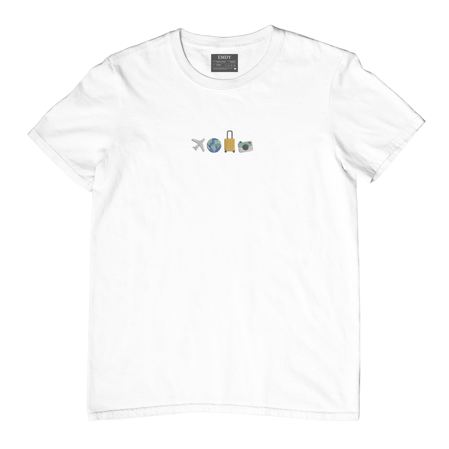 Travel Embroidred Unisex Tshirt
