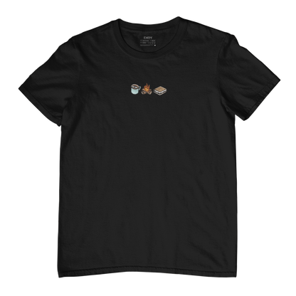 Coffee Fire Sandwich Embroidred Unisex Tshirt