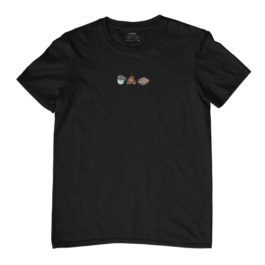 Coffee Fire Sandwich Embroidred Unisex Tshirt