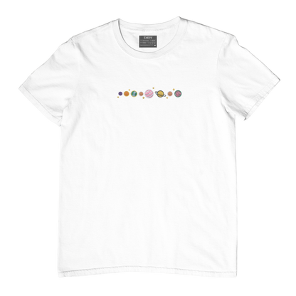 Planets Embroidred Unisex Tshirt