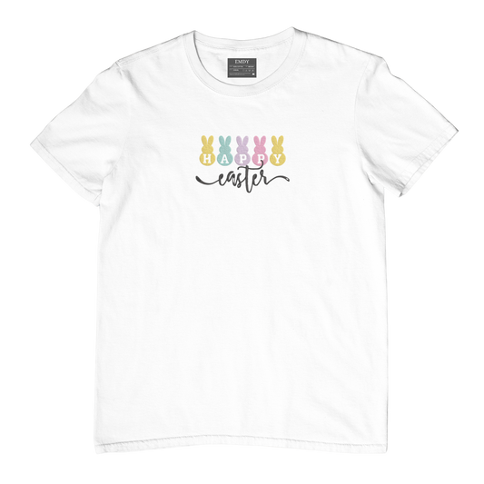 Happy Easter Embroidred Unisex Tshirt