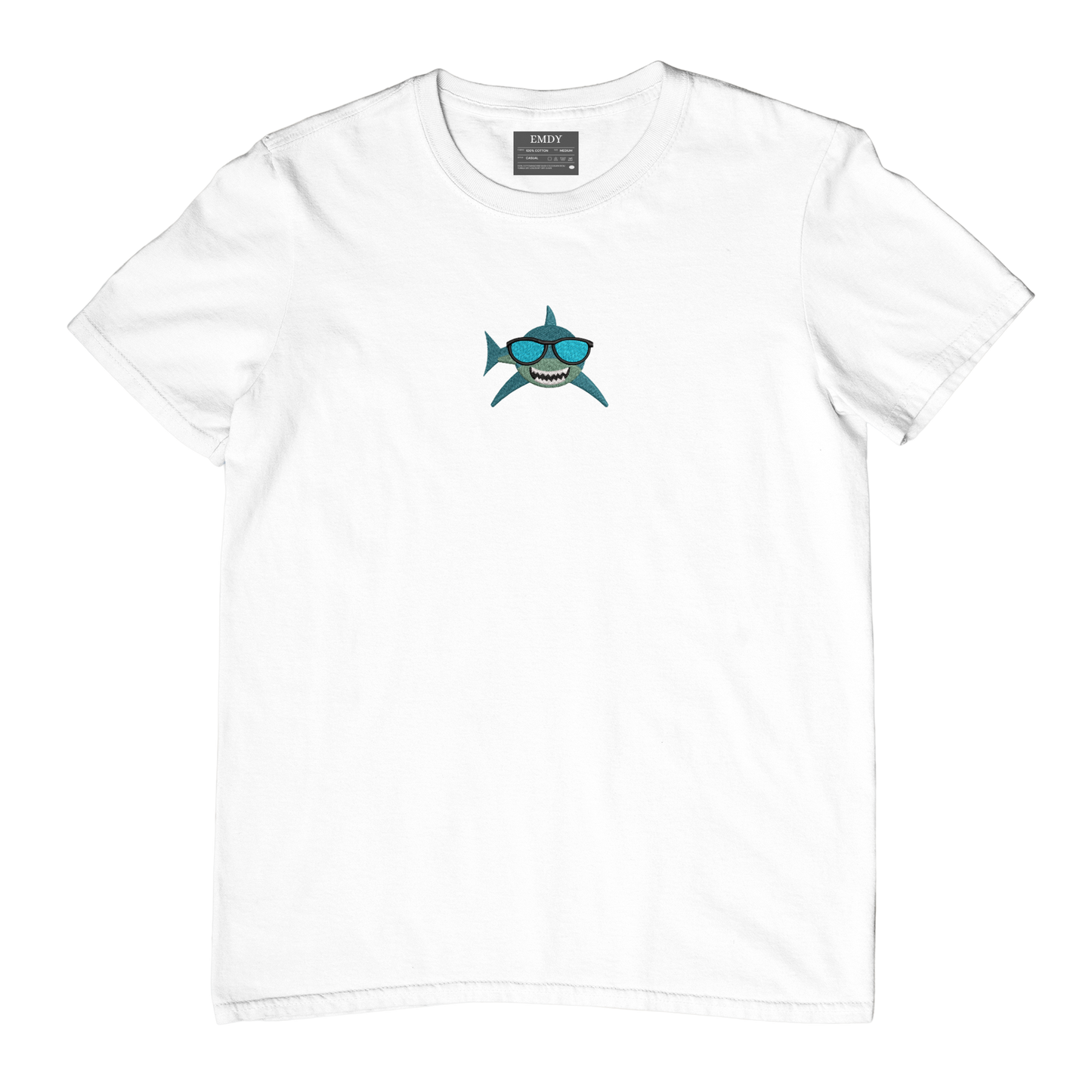 Shark Face Embroidred Unisex Tshirt