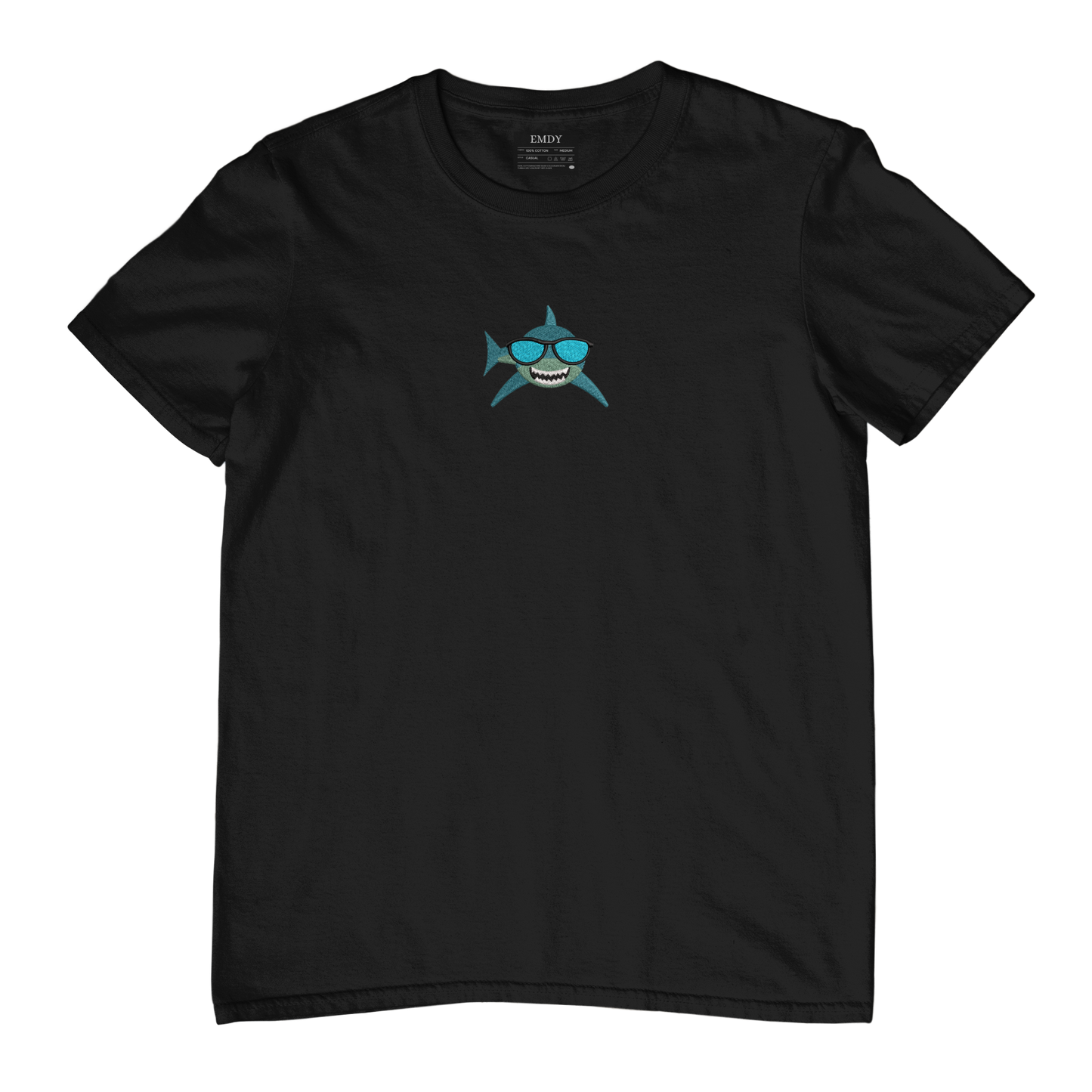 Shark Face Embroidred Unisex Tshirt