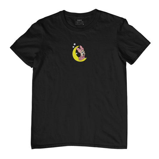 Moon Girl Embroidred Unisex Tshirt