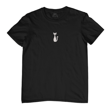 Black Cat Embroidred Unisex Tshirt