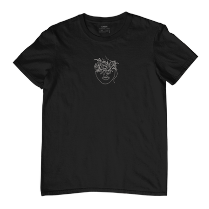 Girl Face Embroidred Unisex Tshirt