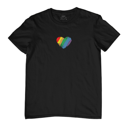 Heart Embroidred Unisex Tshirt