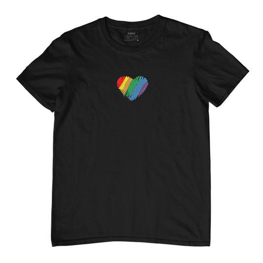 Heart Embroidred Unisex Tshirt