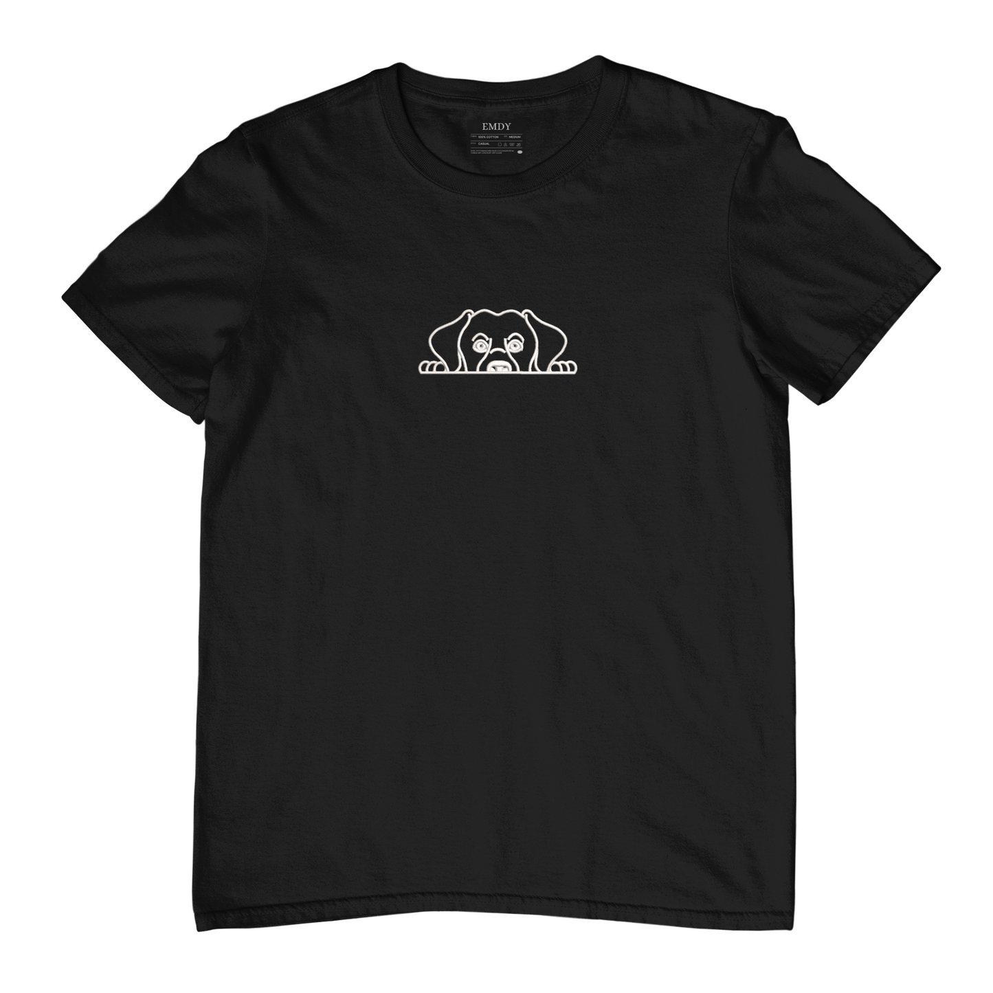 Dog Face Embroidred Unisex Tshirt