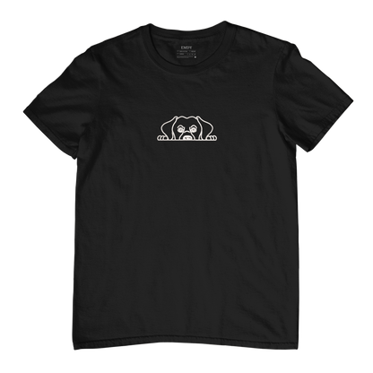 Dog Face Embroidred Unisex Tshirt