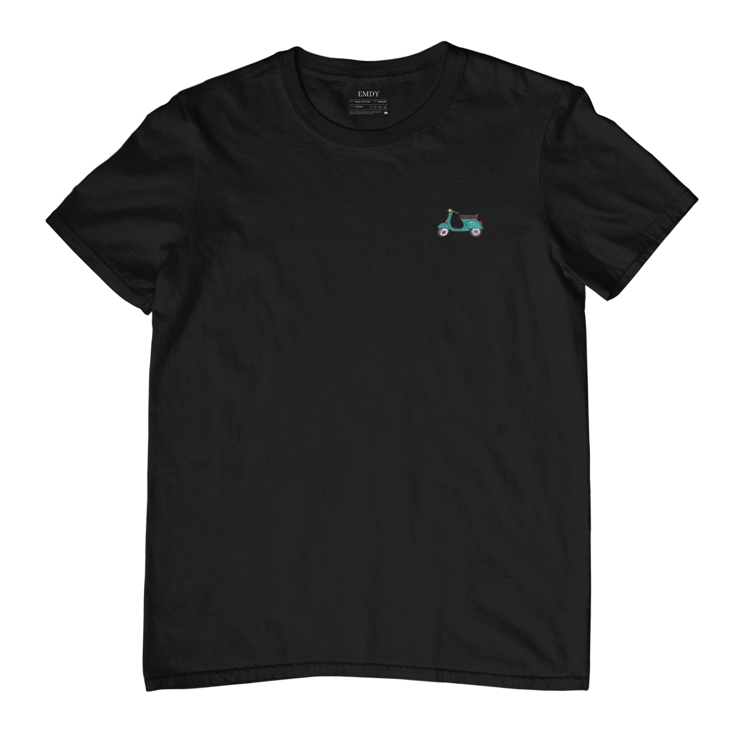 Turquoise Scooter Embroidred Unisex Tshirt