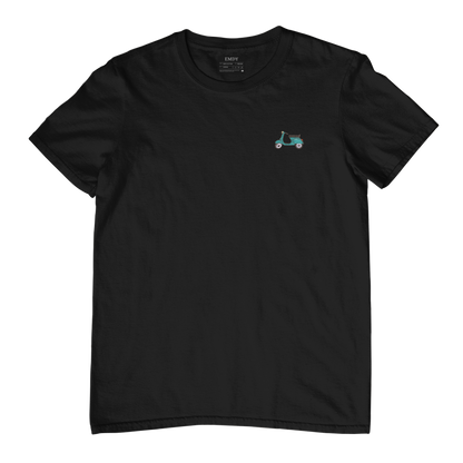 Turquoise Scooter Embroidred Unisex Tshirt