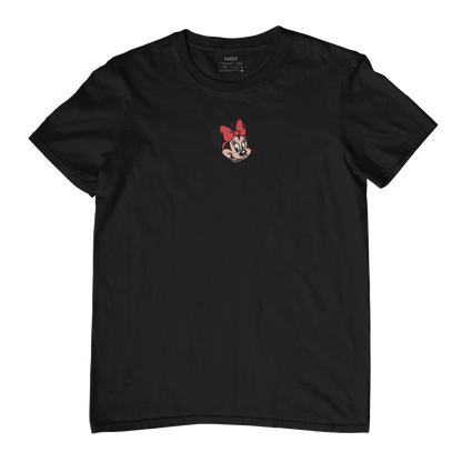 Cute Face Girl Embroidred Unisex Tshirt