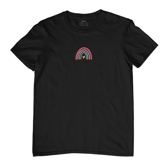 Rainbow Embroidred Unisex Tshirt