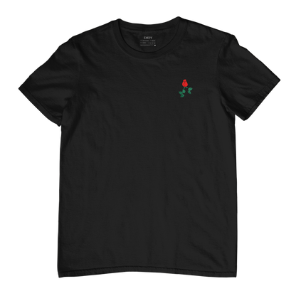 Flower Embroidred Unisex Tshirt