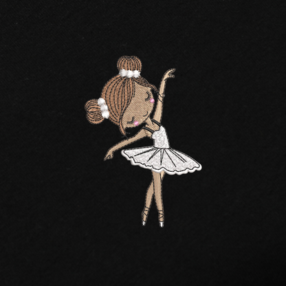Dancing Girl Embroidred Unisex Tshirt