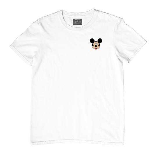 Mickey Cute Face Embroidred Unisex Tshirt