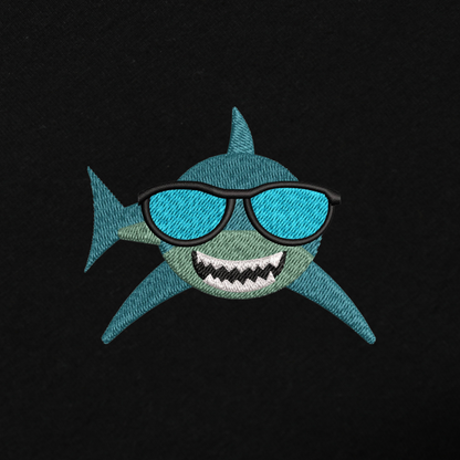 Shark Face Embroidred Unisex Tshirt