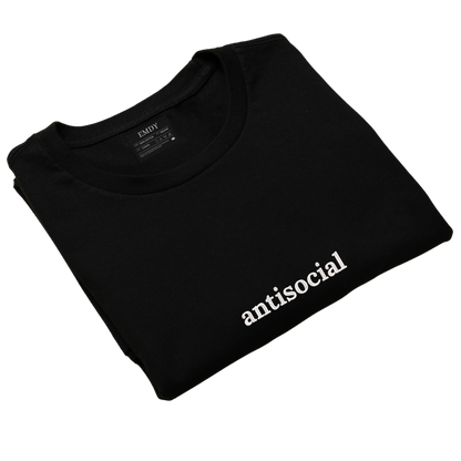 Antisocial Embroidred Unisex Tshirt