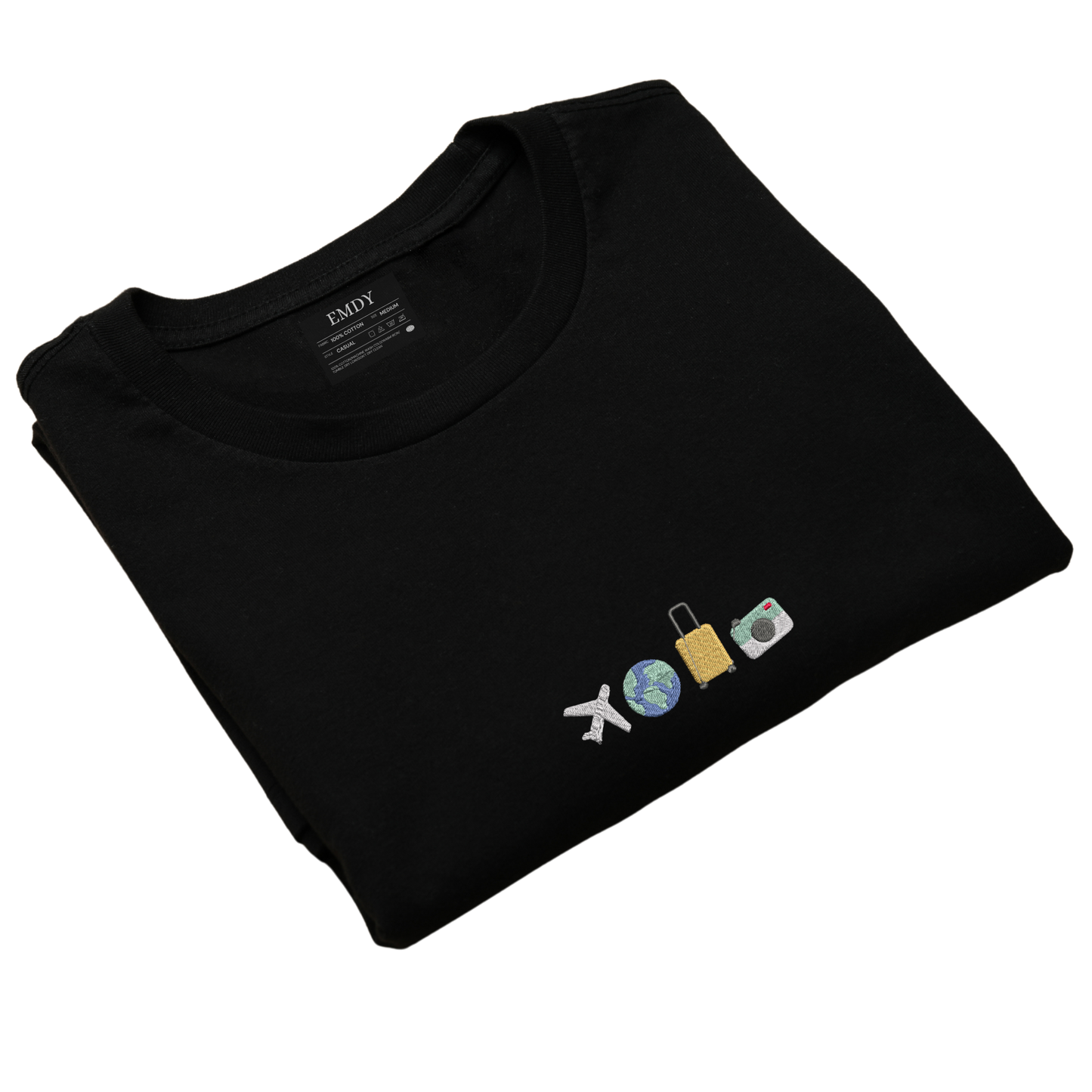 Travel Embroidred Unisex Tshirt