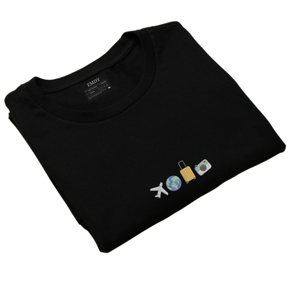 Travel Embroidred Unisex Tshirt