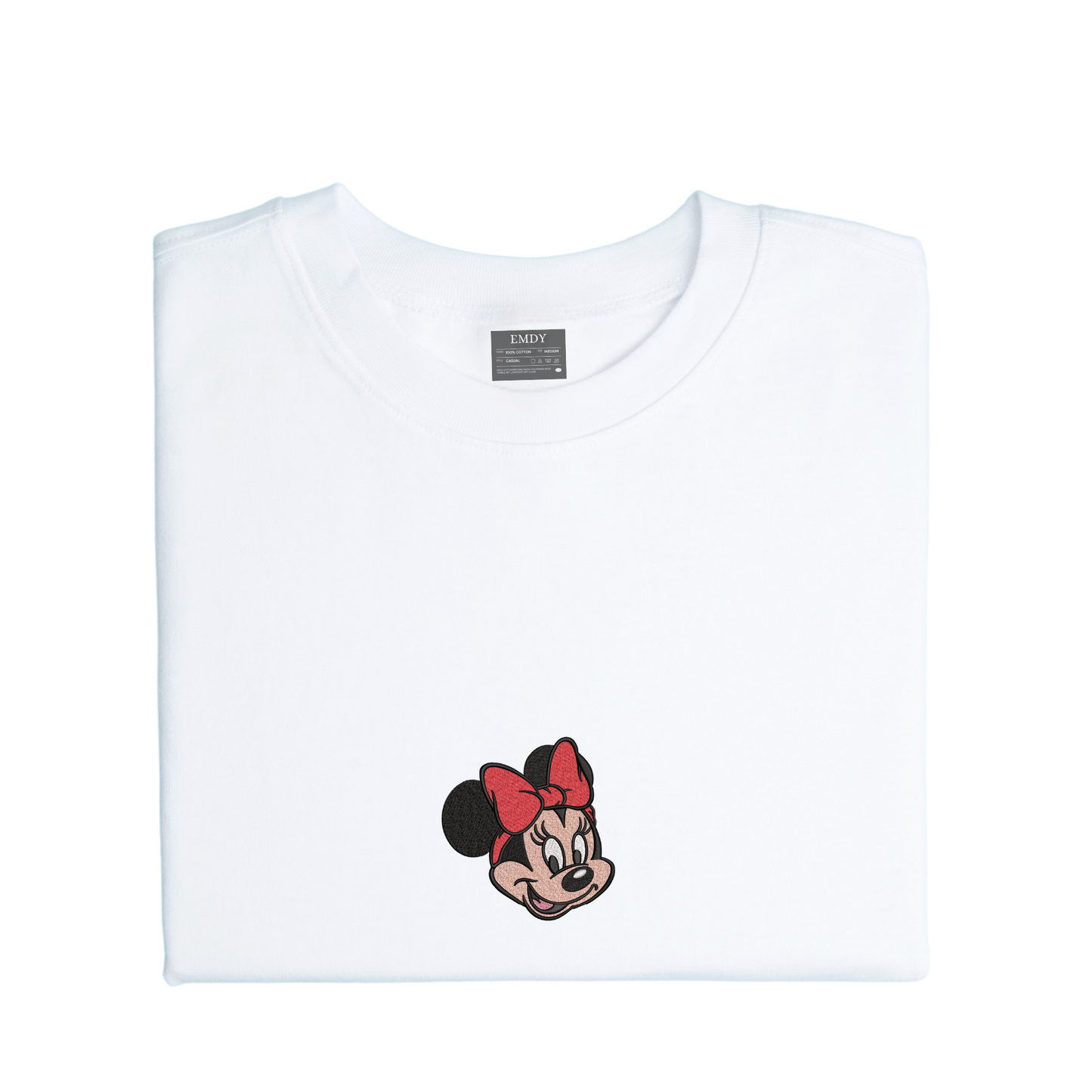 Cute Face Girl Embroidred Unisex Tshirt