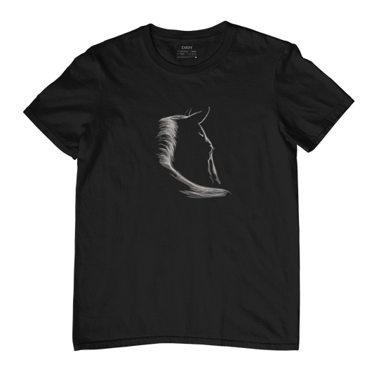 Horse Silhouette Embroidred Unisex Tshirt