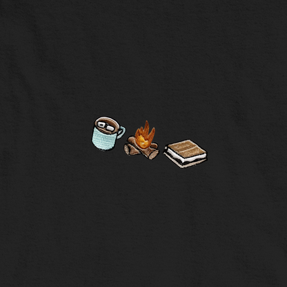 Coffee Fire Sandwich Embroidred Unisex Tshirt