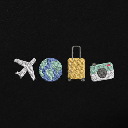 Travel Embroidred Unisex Sweatshirt