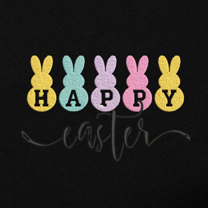 Happy Easter Embroidred Unisex Sweatshirt